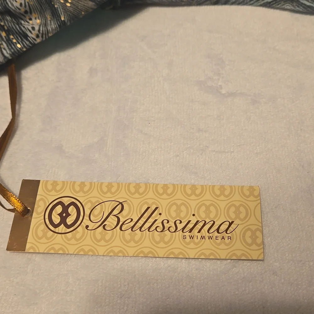 NWT Bellissima halter bikini top with O-ring and Gree Medallion